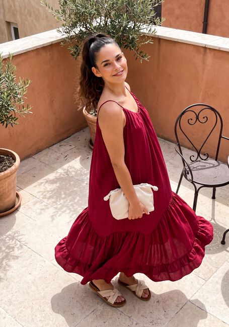Bordeaux Y.A.S. Kleider YASSEMA STRAP LONG DRESS S. - large