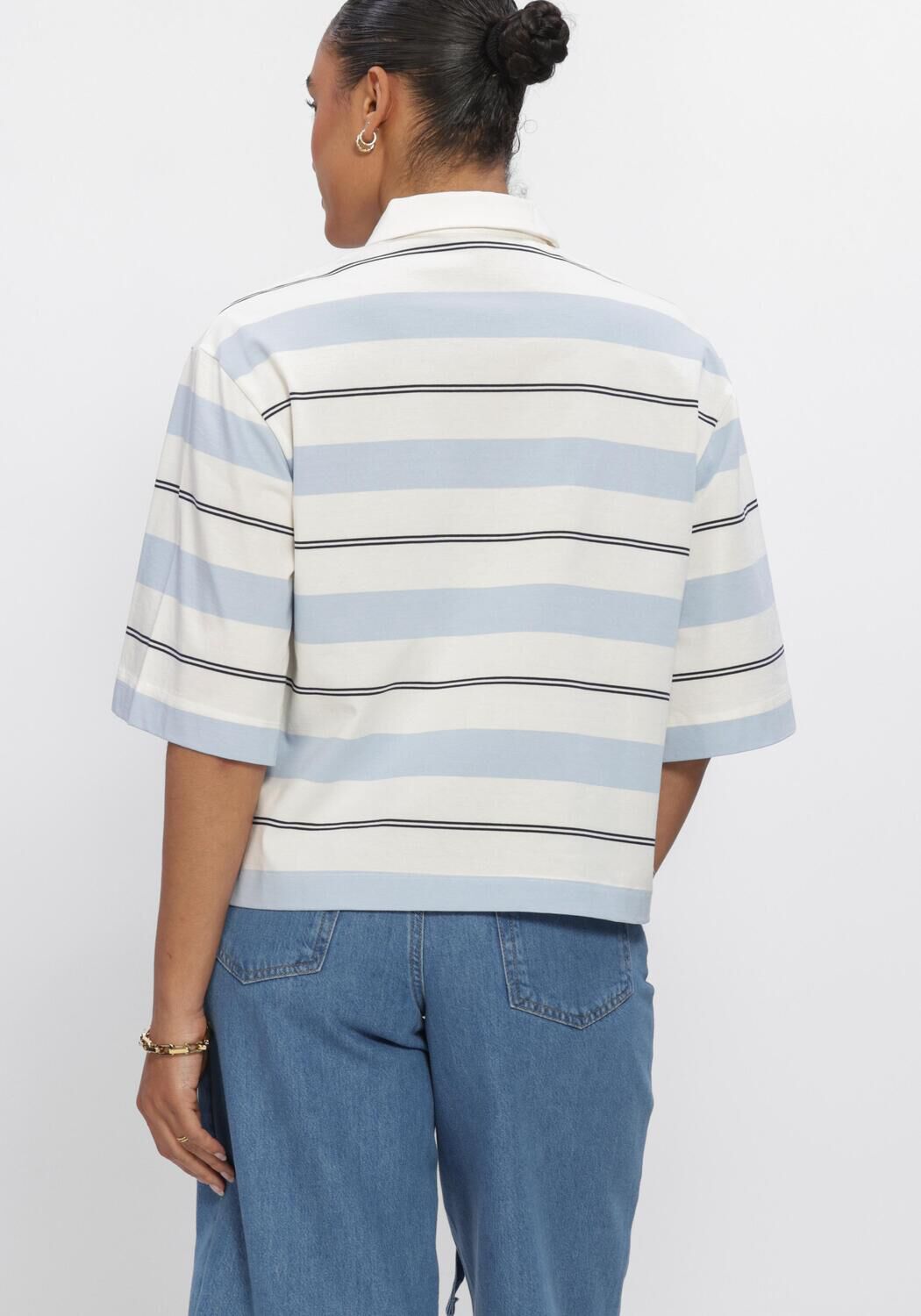 Graue SELECTED WOMEN Tops & T-shirts SLFRELAXED MELLIE 2/4 POLO - large