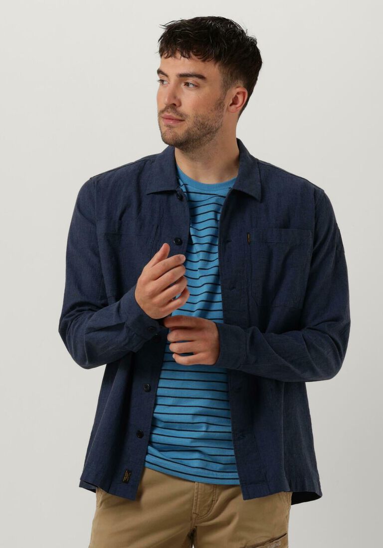 dunkelblau pme legend overshirt long sleeve shirt ctn linen fil a fil