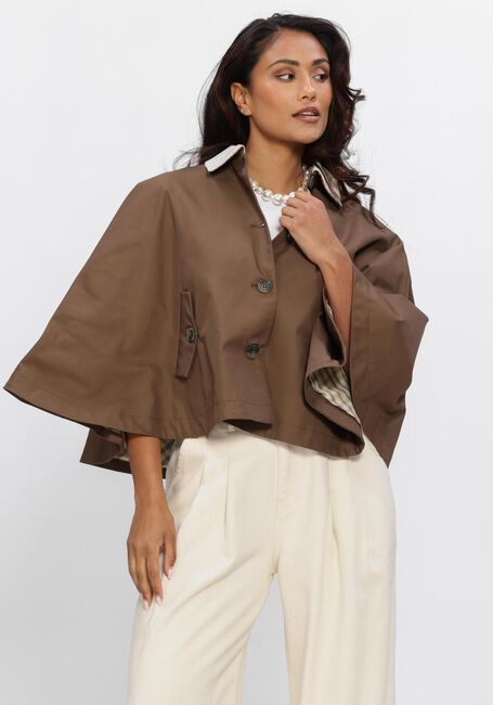 Braune Y.A.S. Jack YASMALOMA SHORT TRENCH CAPE - large