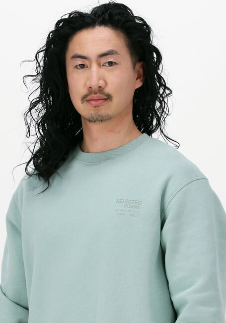 Grüne SELECTED HOMME Sweatshirt SLHLOOSEARVID CREW NECK SWEAT - large