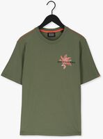 Grüne SCOTCH & SODA T-shirt GRAPHIC CREWNECK JERSEY T-SHIRT