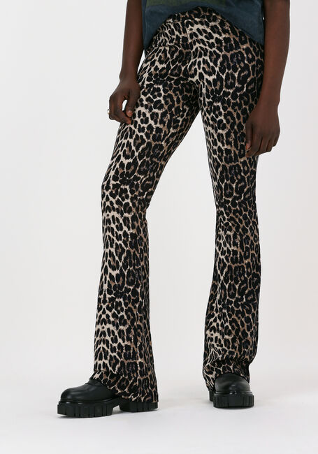Braune ALIX THE LABEL Schlaghose ANIMAL FLAIRED PANT - large