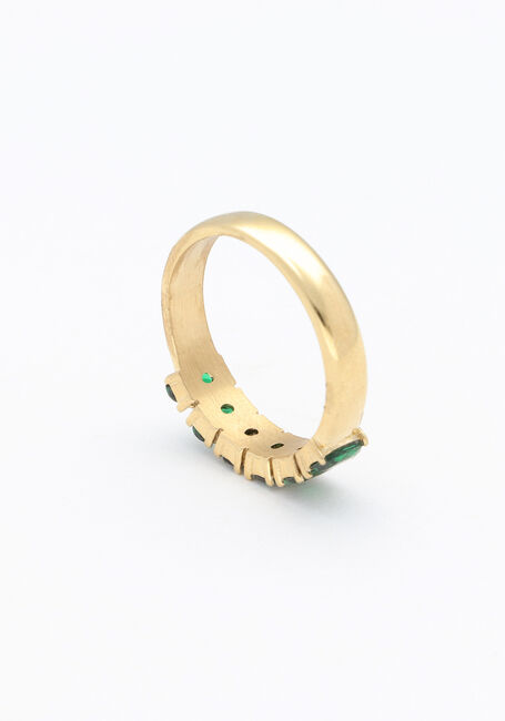 Goldfarbig NOTRE-V Ring OMSS23-022 GREEN - large