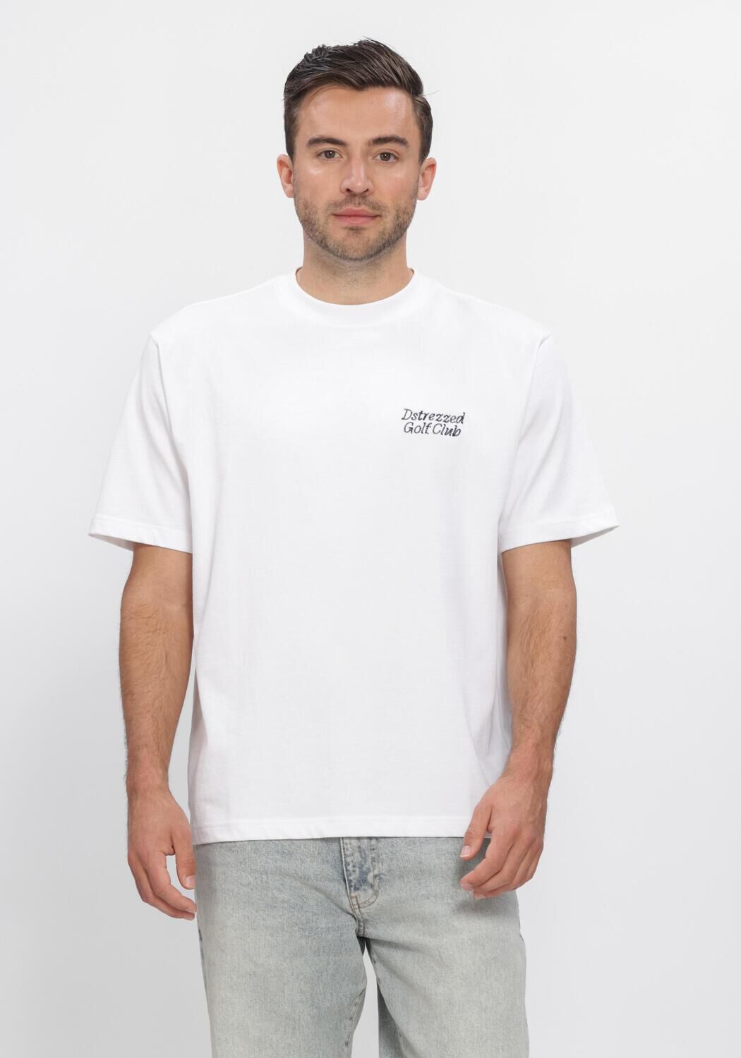 Wei&szlig;e DSTREZZED Polo-Shirt COLLIN ARTWORK TEE - large