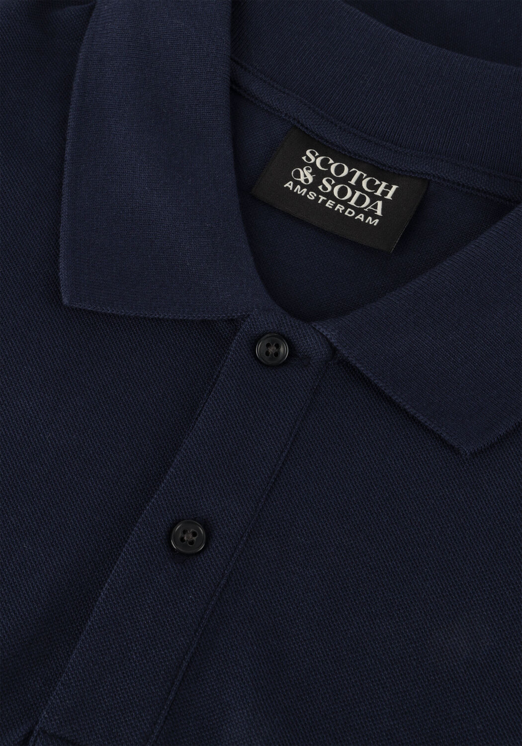 Dunkelblau SCOTCH & SODA Polo-Shirt LOGO PIQUE POLO - large