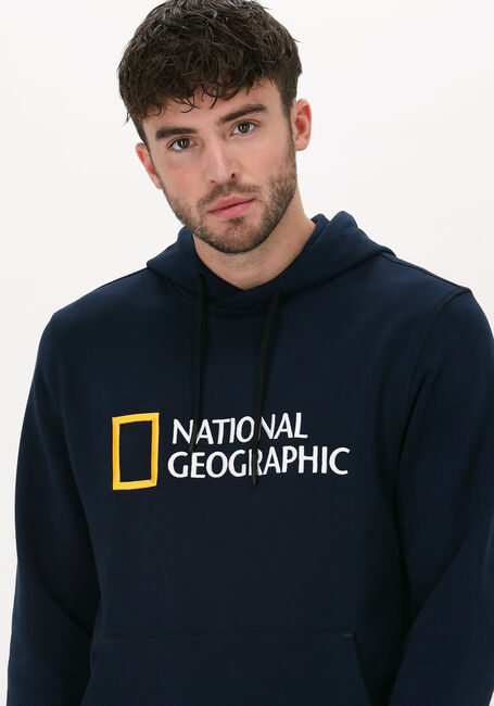 Dunkelblau NATIONAL GEOGRAPHIC Sweatshirt UNISEX HOODY WITH BIG LOGO - large