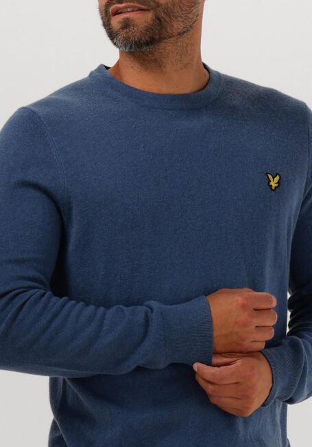Blaue LYLE & SCOTT Pullover COTTON MERINO CREW NECK JUMPER - large