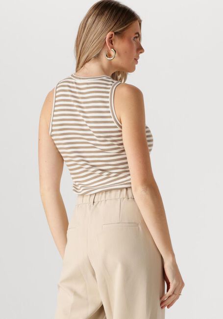 Beige NUKUS T-shirt STEFANIA SINGLET STRIPES - large