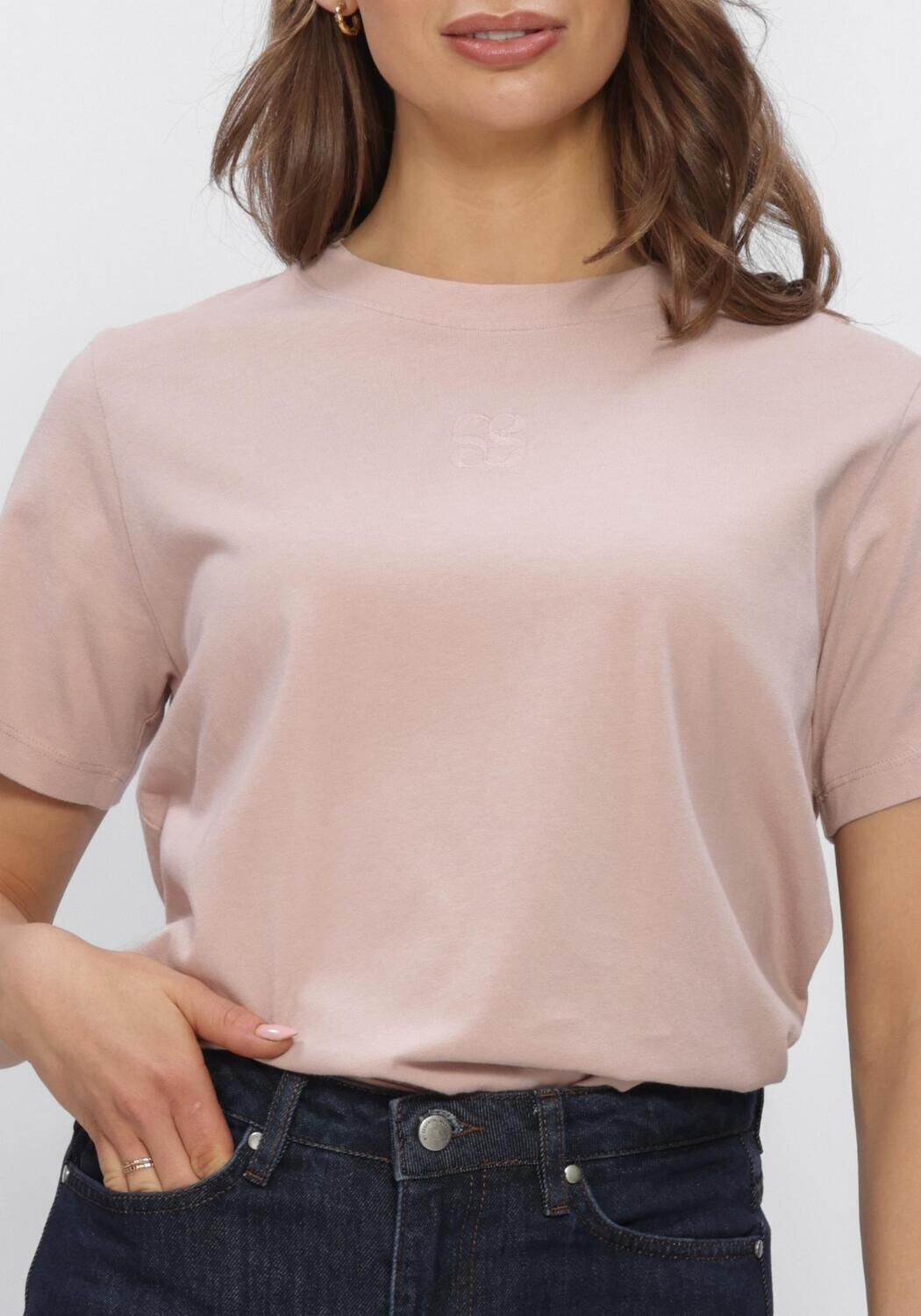 Hell-Pink MY ESSENTIAL WARDROBE T-shirt SEATTLEMW LOGO EMB. TEE - large