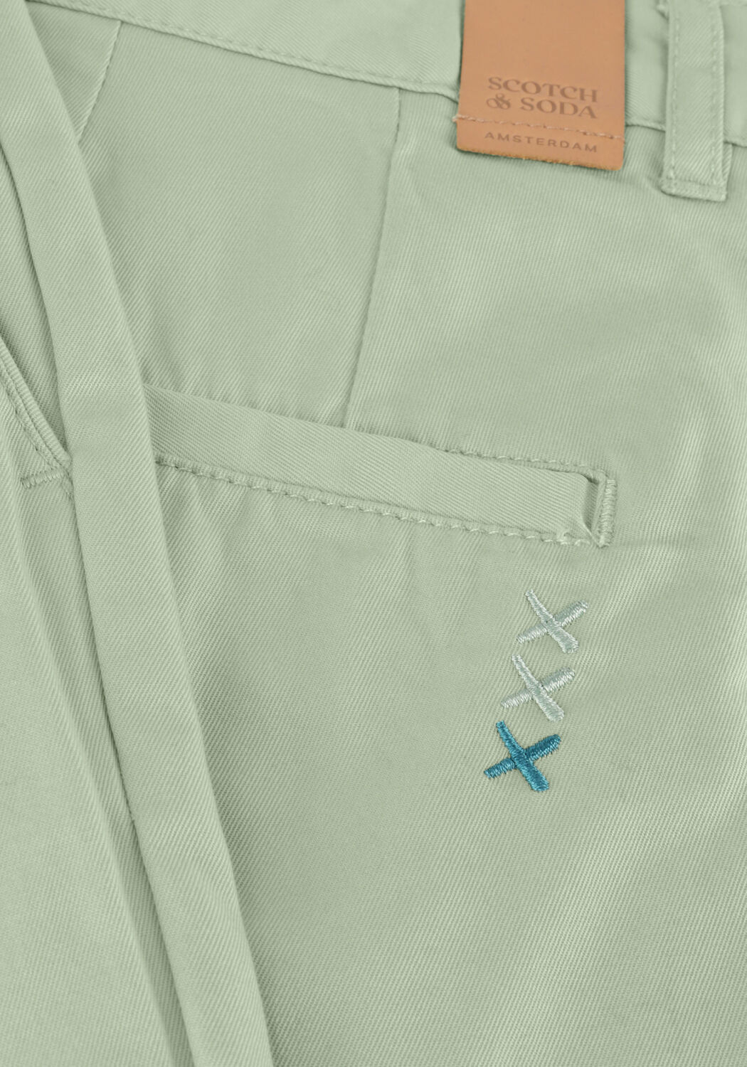 Gr&uuml;ne SCOTCH & SODA Kurze Hose STUART - GARMENT-DYED COTTON-BLEND TWILL SHORT - large