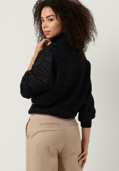 Braune SCOTCH & SODA Pullover RUFFLED HIGH-NECK LUREX PULLOVER - large