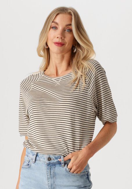 Ecru BY-BAR Top NEVA SMALL STRIPE TOP - large