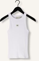 Weiße CALVIN KLEIN Top WOVEN LABEL RIB TANK TOP Weiße CALVIN KLEIN Top WOVEN LABEL RIB TANK TOP - medium