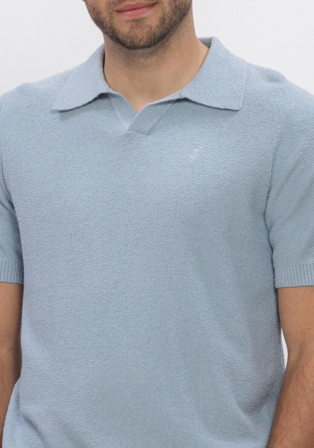 Blaue BUTCHER OF BLUE Polo-Shirt BOUCLE KNIT POLO - large