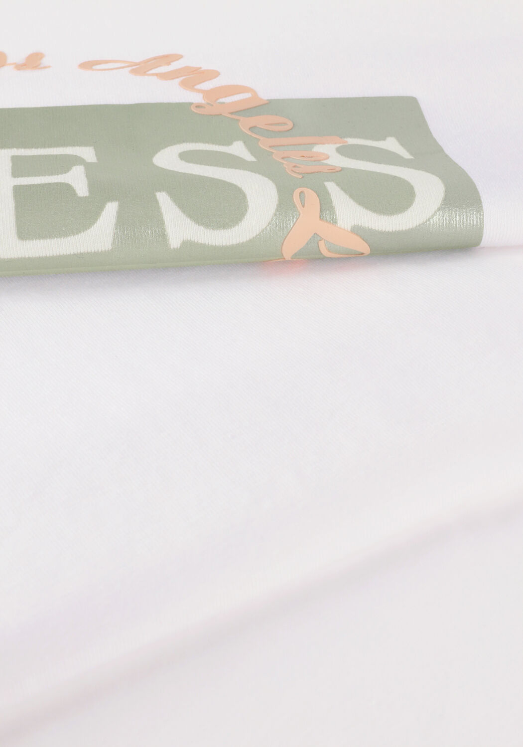 Wei&szlig;e GUESS T-shirt SS CN ROUND LOGO TEE - large