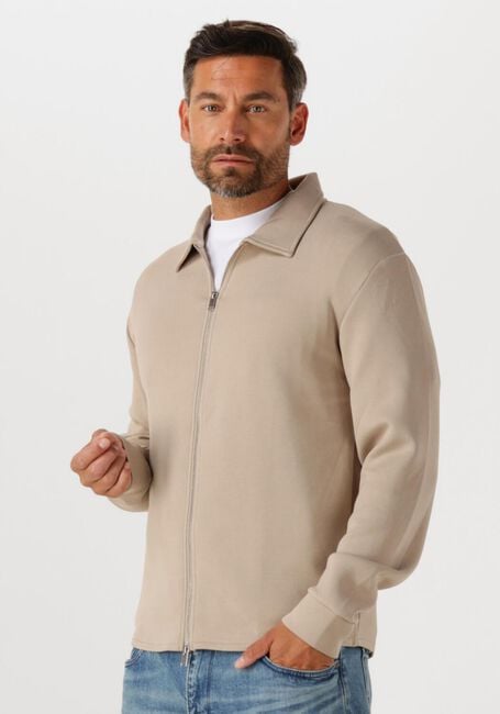 Beige SELECTED HOMME Strickjacke SLHEMANUEL SOFT FULL ZIP SWEAT NOOS - large