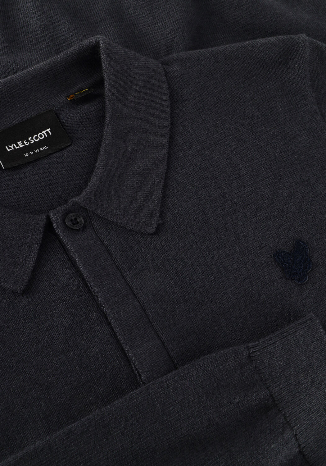 Anthrazit LYLE & SCOTT Polo-Shirt LS KNITTED POLO SHIRT - large