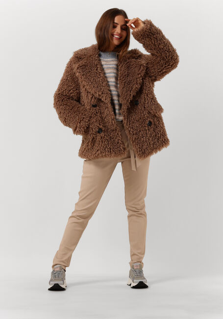 Braune BEAUMONT Teddy-Jacke CURLY SHORT COAT - large