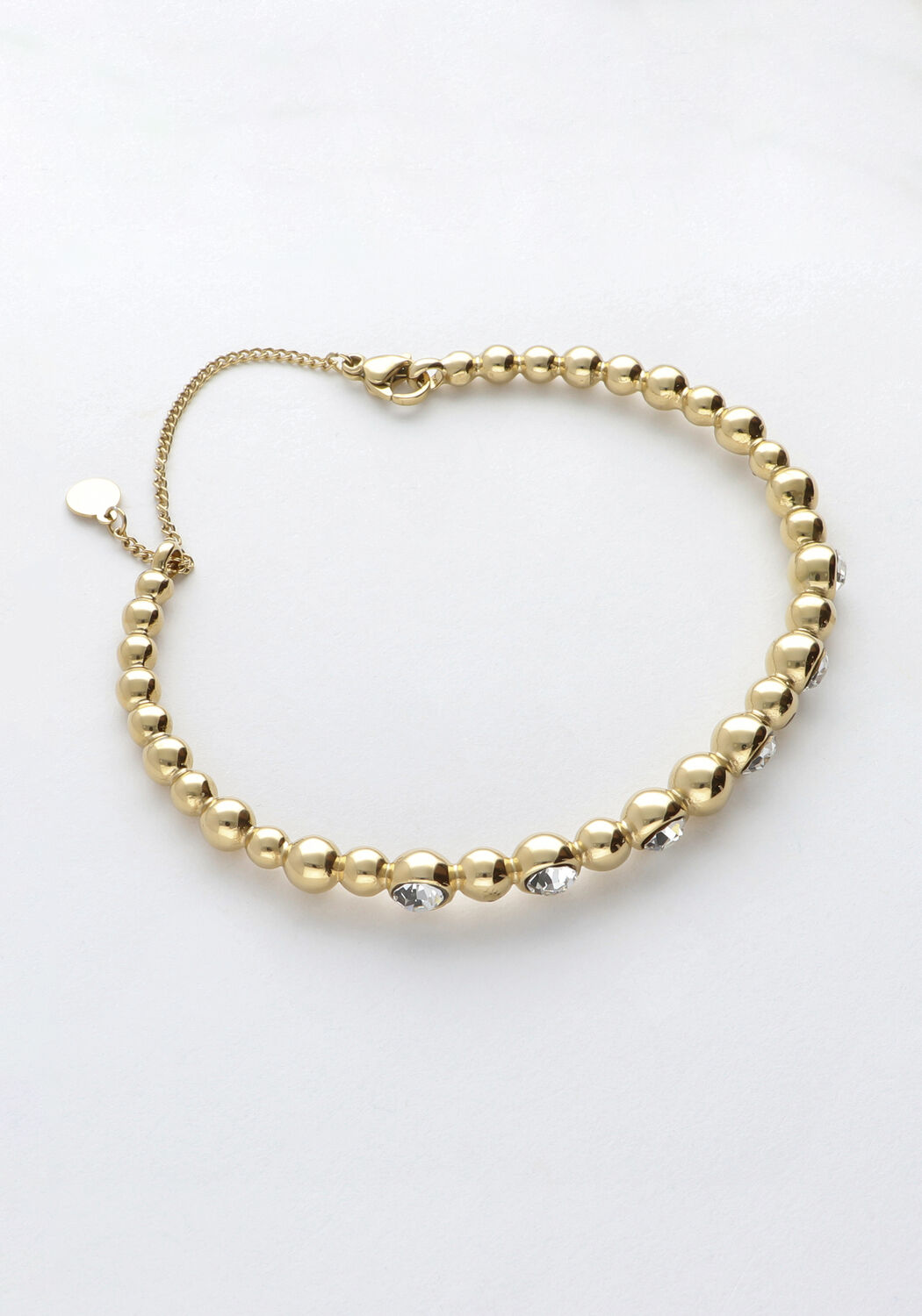 Goldfarbig NOTRE-V Armb&auml;nder BANGLE STONE CRYSTAL