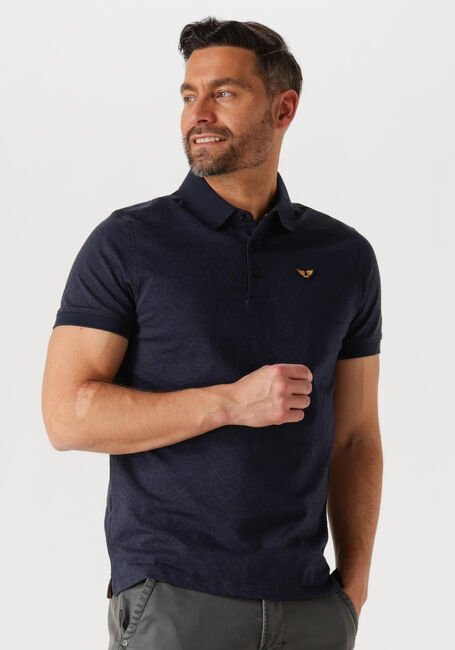 Blaue PME LEGEND Polo-Shirt SHORT SLEEVE POLO JACQUARD JERSEY - large