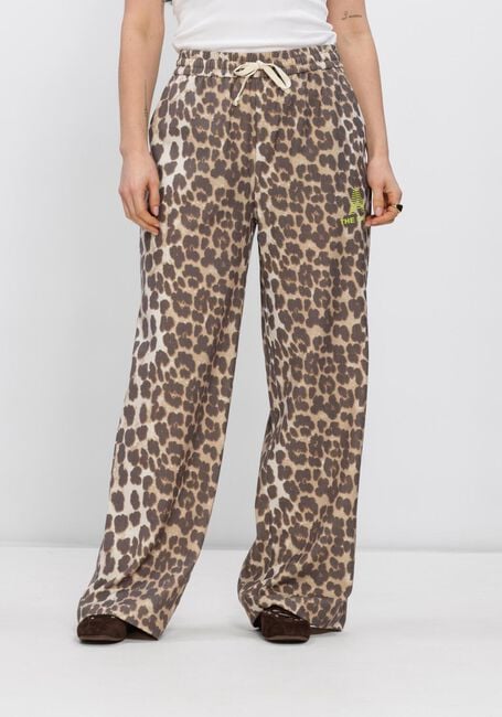 Braune ALIX THE LABEL Jogginghose LADIES WOVEN ANIMAL PANTS - large