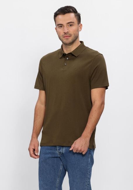 Olive CALVIN KLEIN Polo-Shirt SS SUPIMA CHEST EMB POLO - large