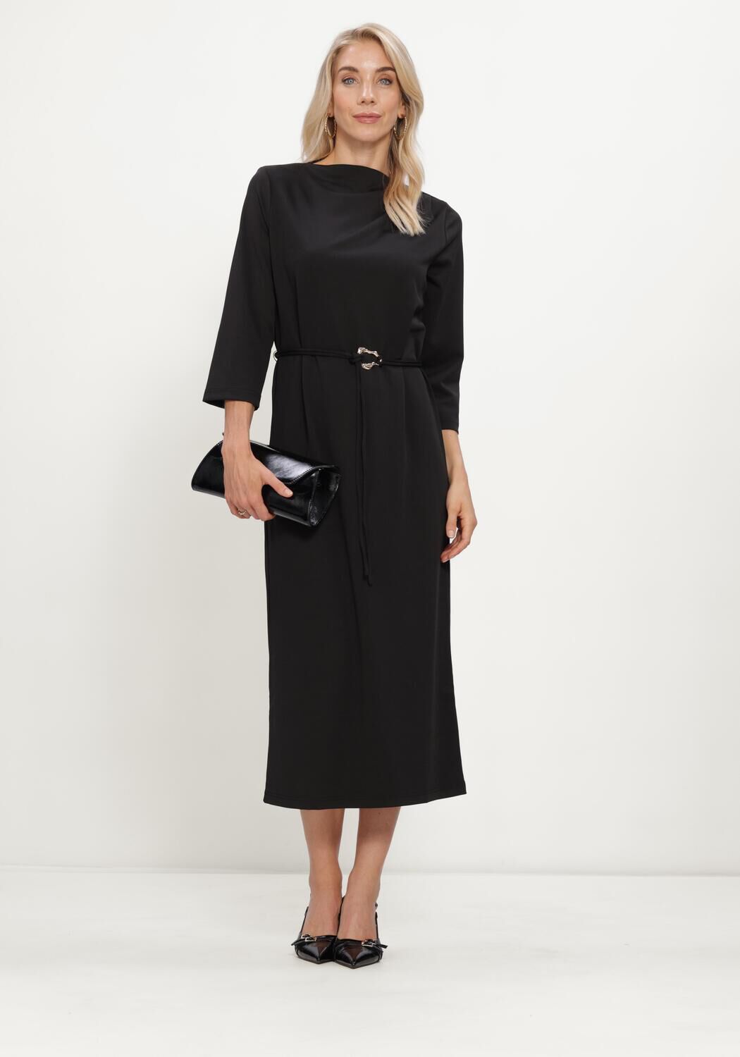 Schwarze FREEBIRD Midikleid DEVOTED - large