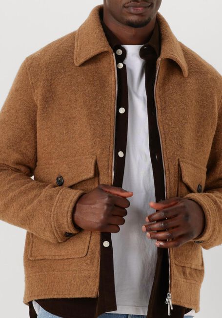 Braune SELECTED MEN Jack SLHJAKOB WOOL BLEND JKT - large