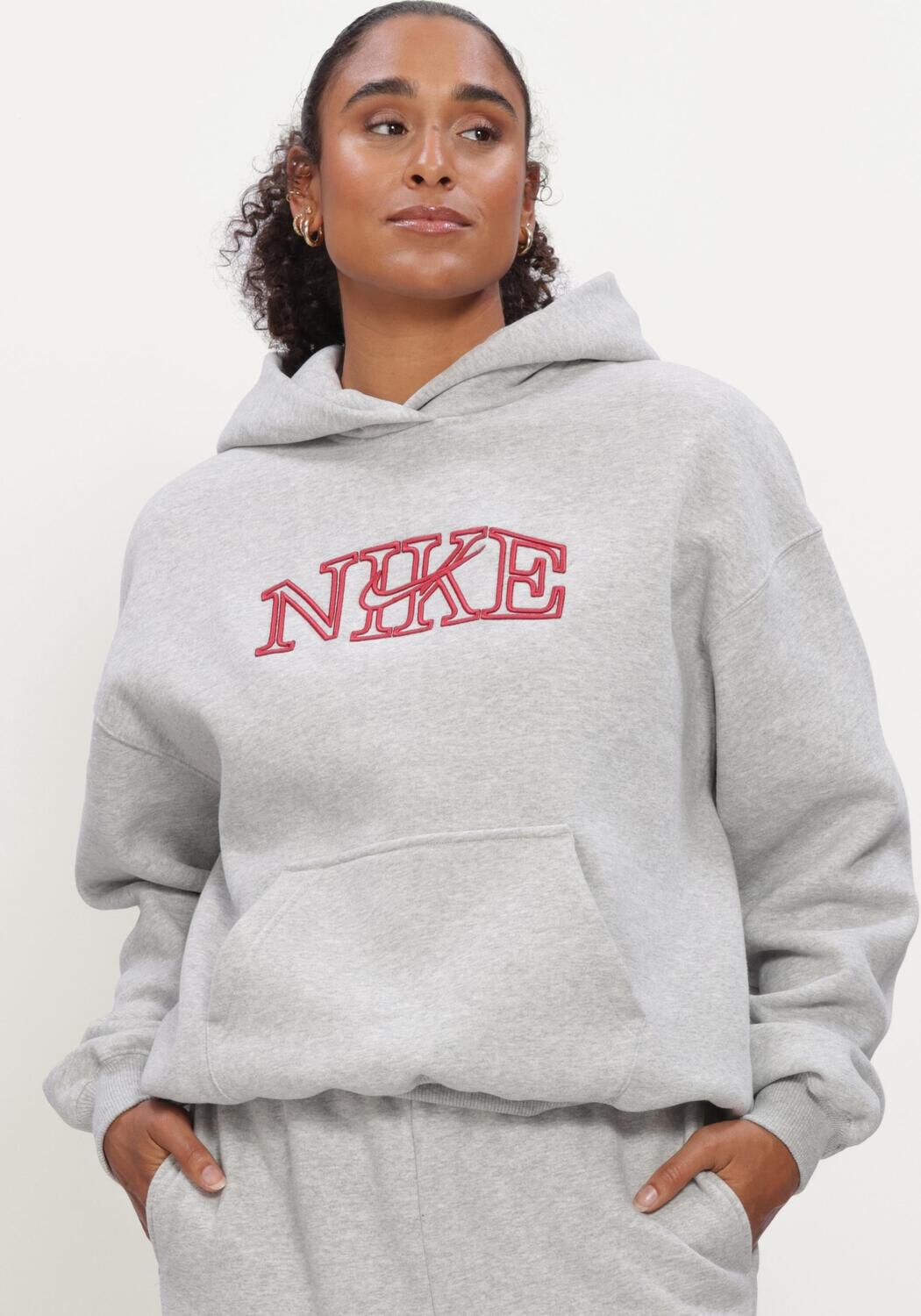 Hellgrau NIKE Sweatshirt NIKE STUDIO FLEECE MIDDELZWAAR 'GRAPHIC PACK' - large