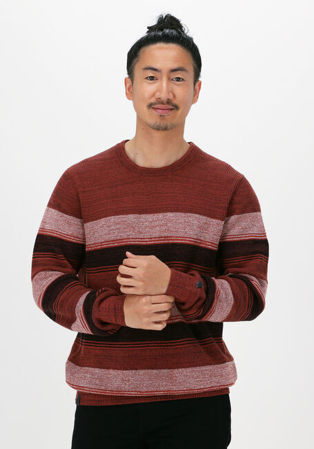 Bordeaux CAST IRON Pullover R-NECK SLIM FIT COTTON MOULINE - large