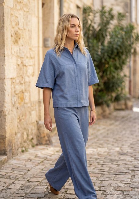 Blaue EST'SEVEN Blusen FREYA TOP - large