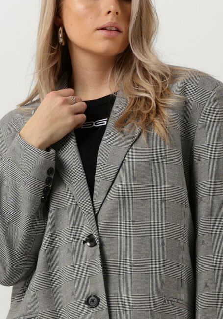 Graue ALIX THE LABEL Blazer LADIES WOVEN SPECIAL CHECKED BLAZER - large