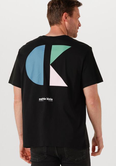 Schwarze CALVIN KLEIN T-shirt SS 20S CK BHS LG GRP - large