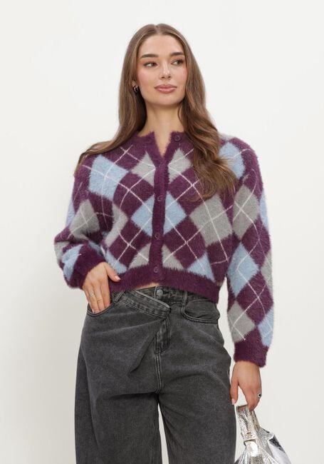Lilane REFINED DEPARTMENT Strickjacke LADIES KNITTED CHECK CARDIGAN NOMI - large