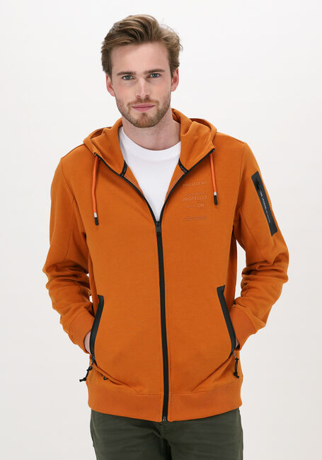Orangene PME LEGEND Strickjacke HOODED INTERLOCK SWEAT - large