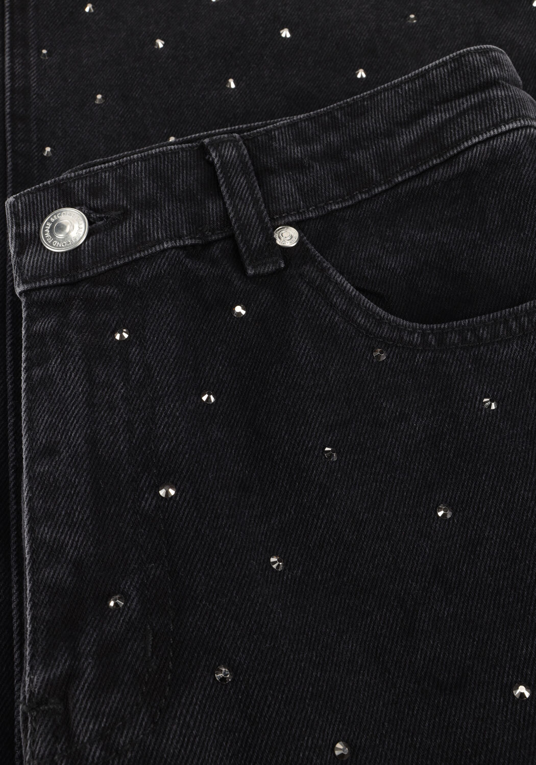 Schwarze SECOND FEMALE Straight leg jeans JAYDEN DENIM JEANS - large