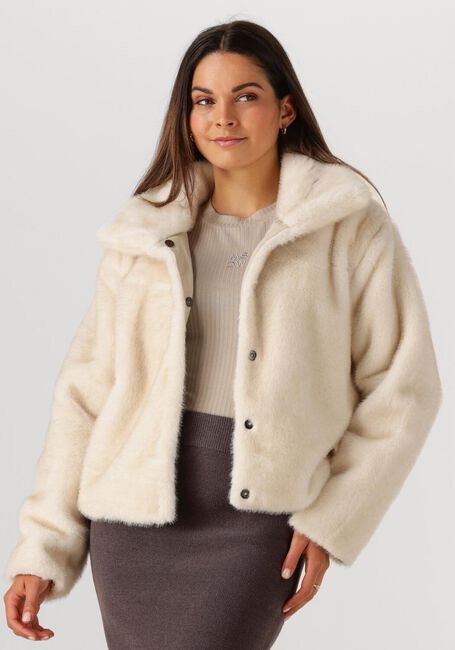 Ecru NUKUS Fake-Fur-Jack PLEUN JACKET - large
