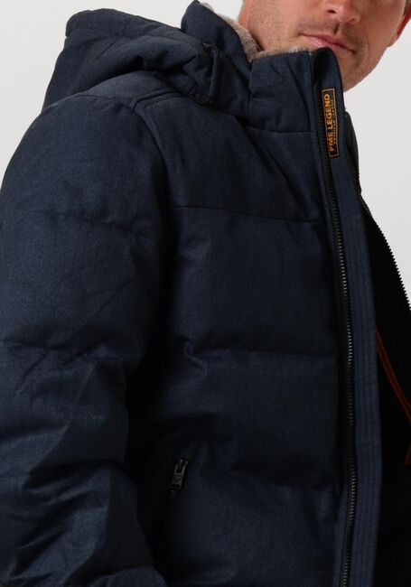 Blaue PME LEGEND Parkas SEMI LONG JACKET YETCRAFT MELANGE TWILL - large