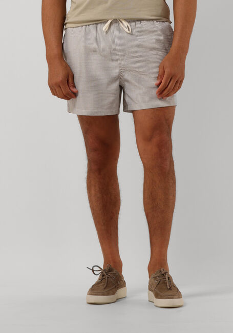 Nicht-gerade weiss SELECTED HOMME Kurze Hose SLHCOOPER SEERSUCKER SWIMSHORTS W VETIVER STRIPES - large