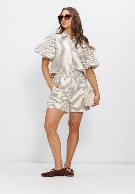 Nicht-gerade weiss NOTRE-V Kurze Hose NV-HEINTINA CREPE STRIPE - large