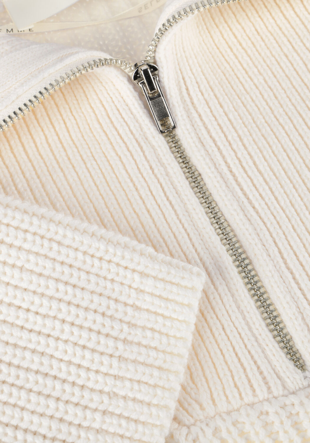 Wei&szlig;e SELECTED WOMEN Rollkragenpullover SLFBLOOMIE LS KNIT HALF ZIP - large