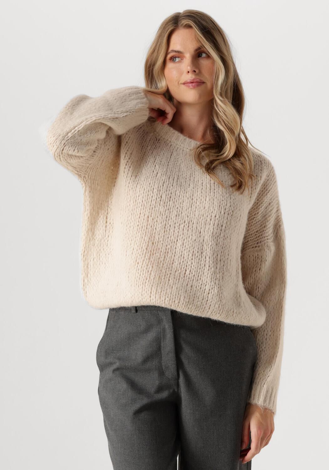 Beige SUMMUM Sweatshirt SWEATER ALPACA BLEND KNIT Omoda