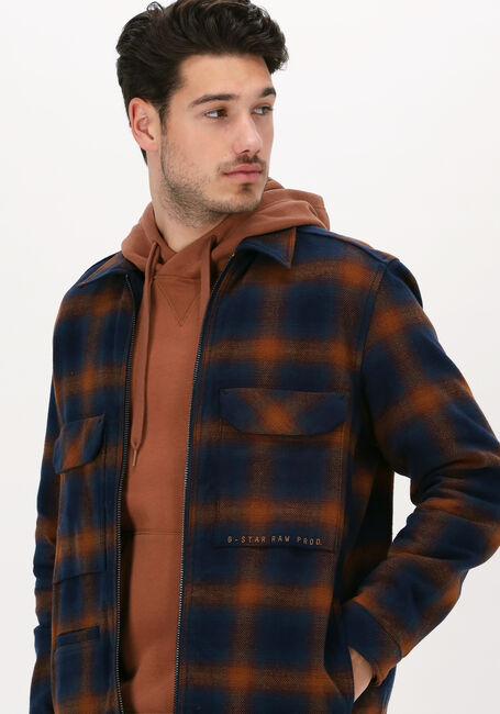 Dunkelblau G-STAR RAW Overshirt CHECK ZIP REG OVERSHIRT - large