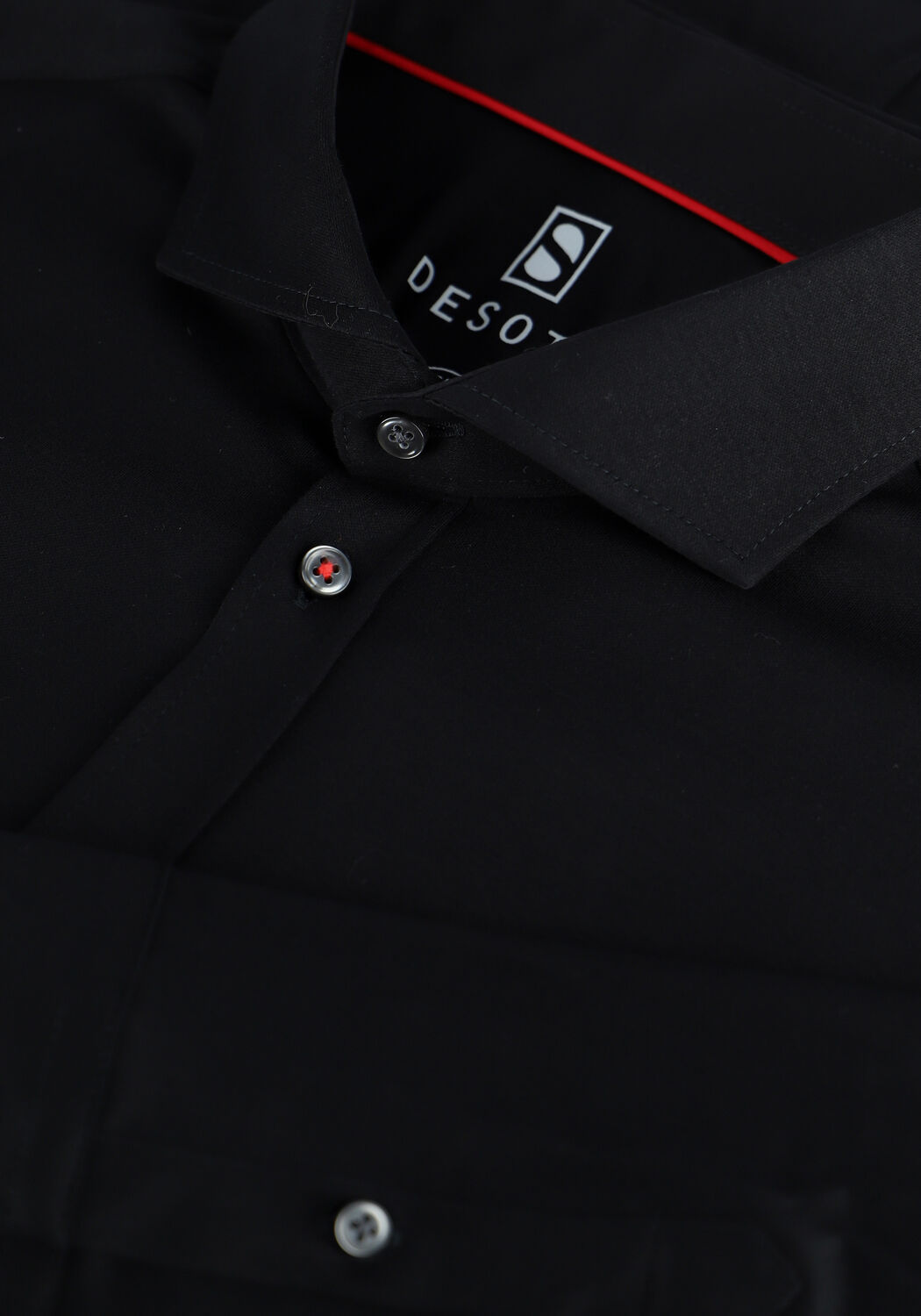 Schwarze DESOTO Klassisches Oberhemd KENT 1/1 - large
