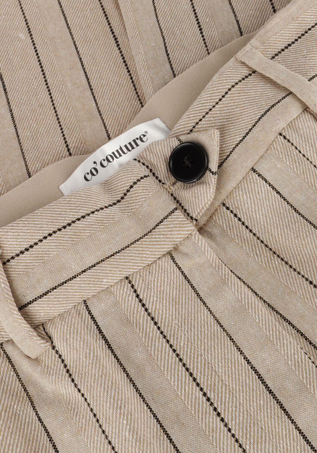 Beige CO'COUTURE Hose LINEN PIN LONG PANT - large