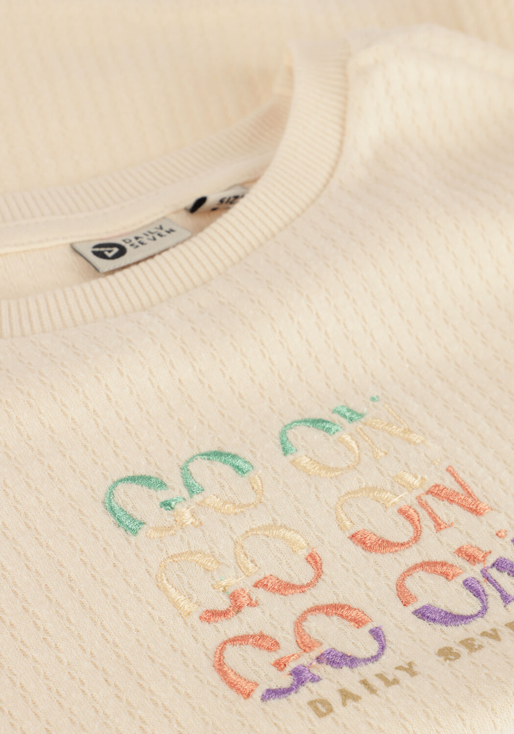 Beige DAILY7 T-shirt T-SHIRT RIB GO ON - large