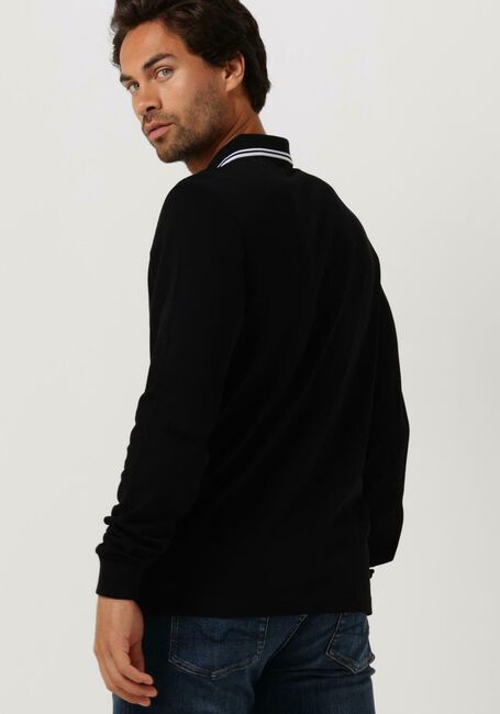 Schwarze FRED PERRY Polo-Shirt LS TWIN TIPPED SHIRT - large