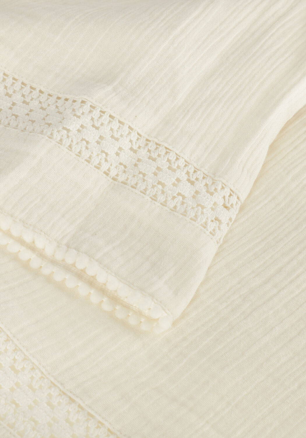 Wei&szlig;e SCOTCH & SODA Minirock LACE DETAIL CRINKLE COTTON MINI SKIRT - large