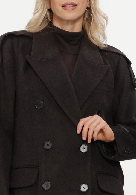 Braune HAUTE L'AMITI&Eacute; M&auml;ntel LIDA TAILOR WOOL COAT - large
